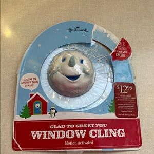 Hallmark Glad to Greet You Window Cling Motion Activated Snowman